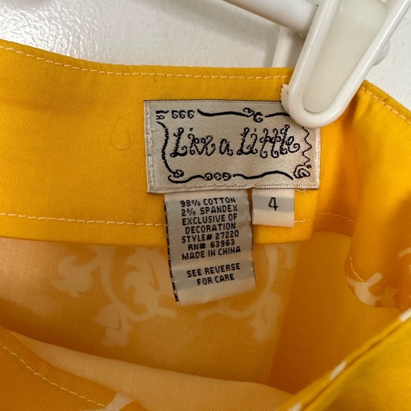 Folk-inspired A-line floral skirt with Pom-Pom trim, yellow, size 4 - Picture 4 of 5